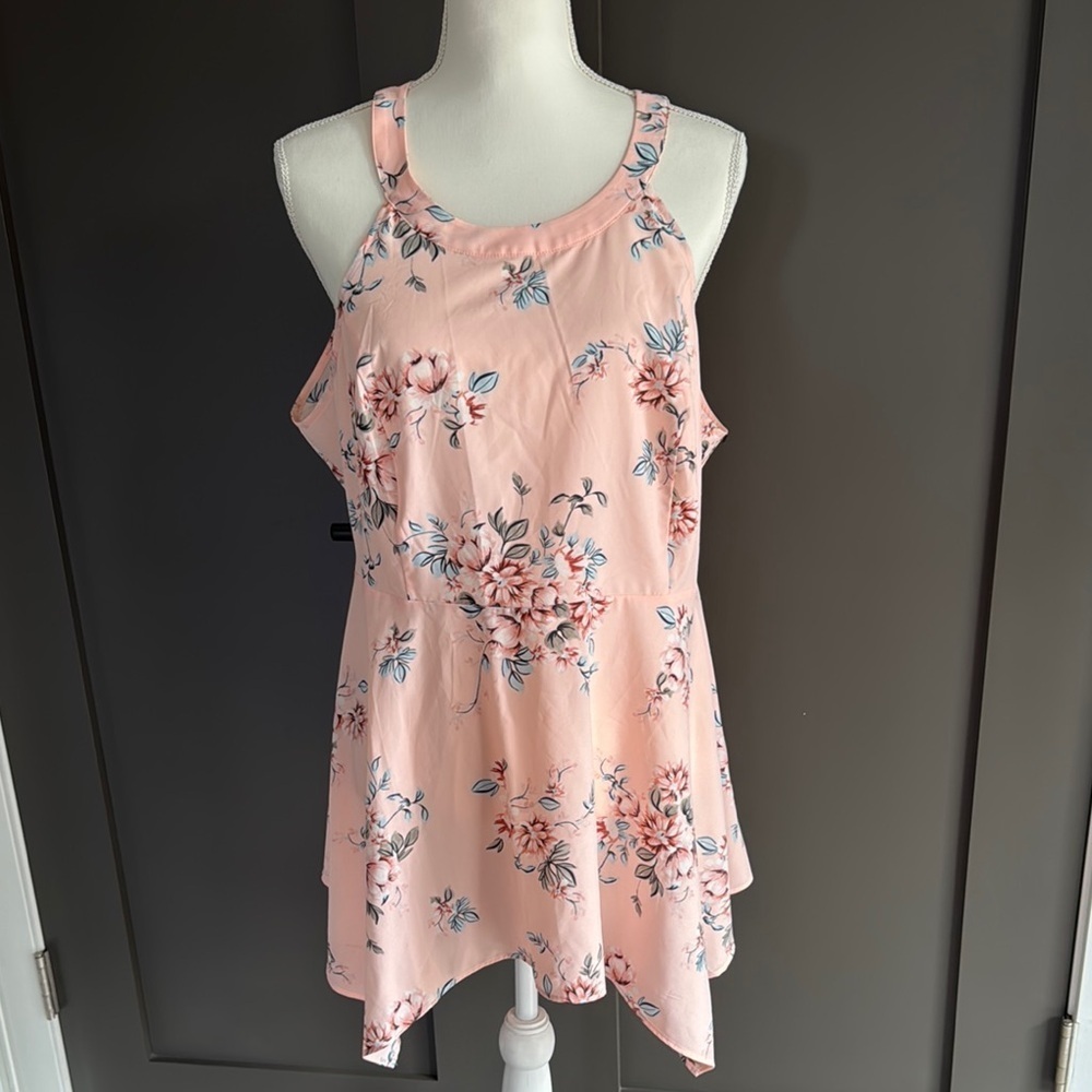 Torrid Pink Floral Top Size 1X